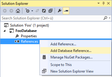 Добавить ссылку на базу данных через Solution Explorer