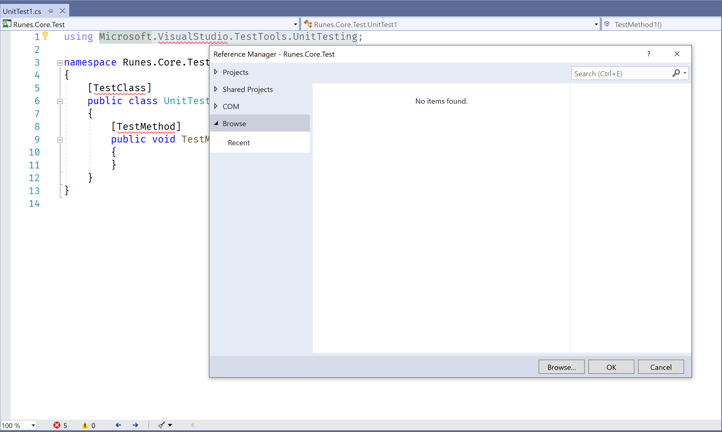 Visual studio не удалось добавить ссылку на проект