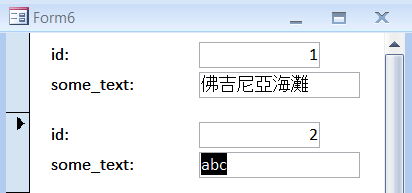 Текстовое поле с символами Unicode