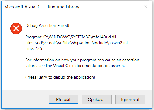 Debug error c