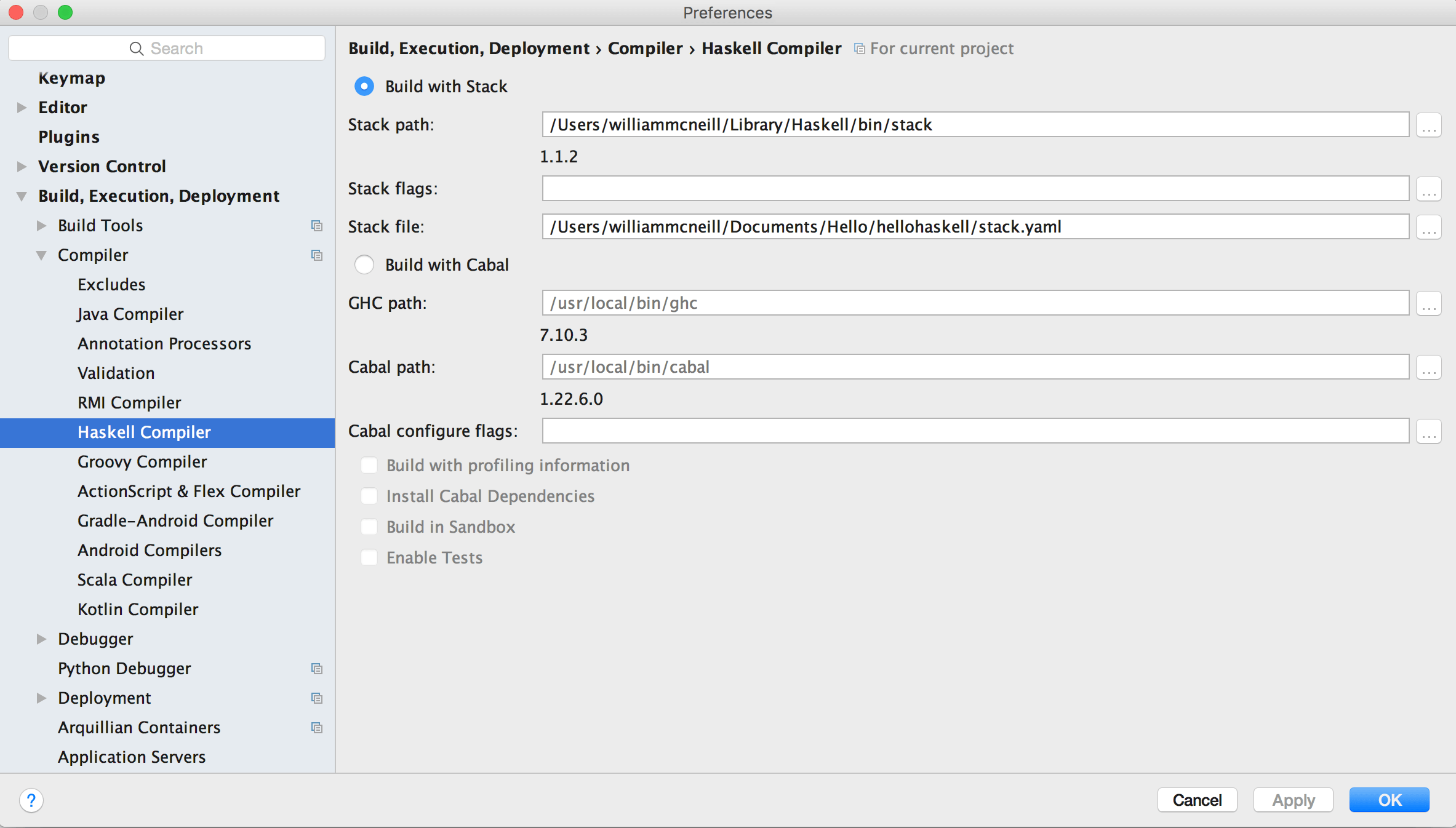 Built in compiler. Haskell stack. project &quot;compiler&quot;. трансляторы haskell.. haskell compiler.
