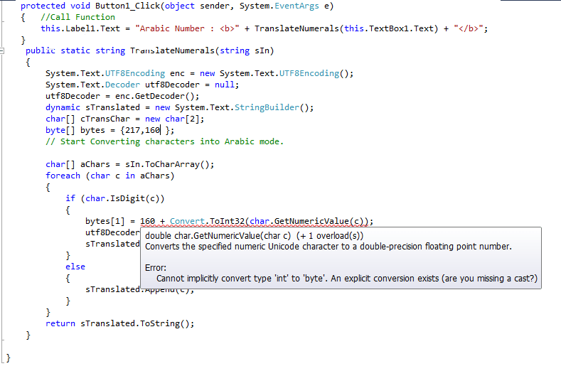 Convert to byte c. Convert to byte c