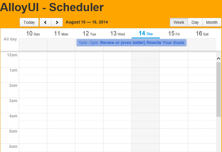 Мероприятие на весь день в AlloyUI Scheduler