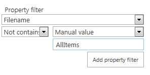 Добавить AllItems в фильтр свойств