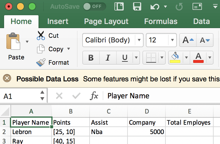 Записать данные в csv файл