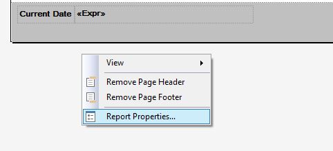 Нажмите Свойства отчета