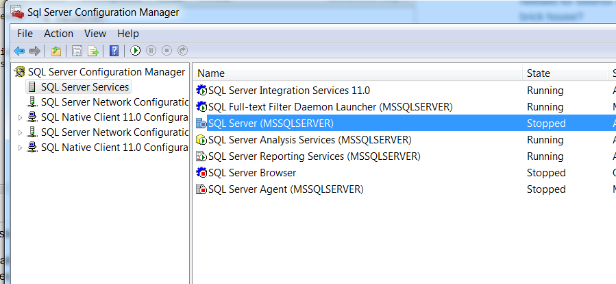 Диспетчер конфигурации SQL Server