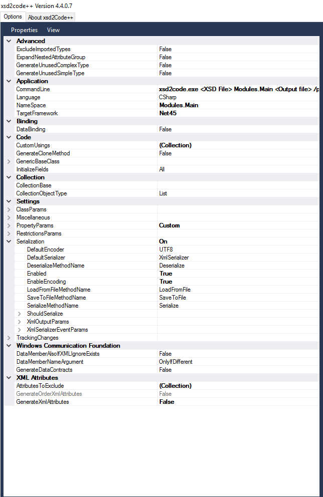 Xsd2Code Config