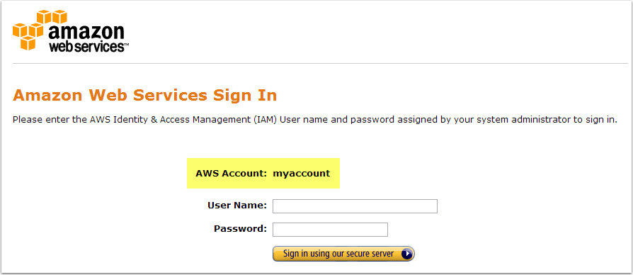 Все сделано! Переадресация URL должна привести вас на страницу входа в AWS