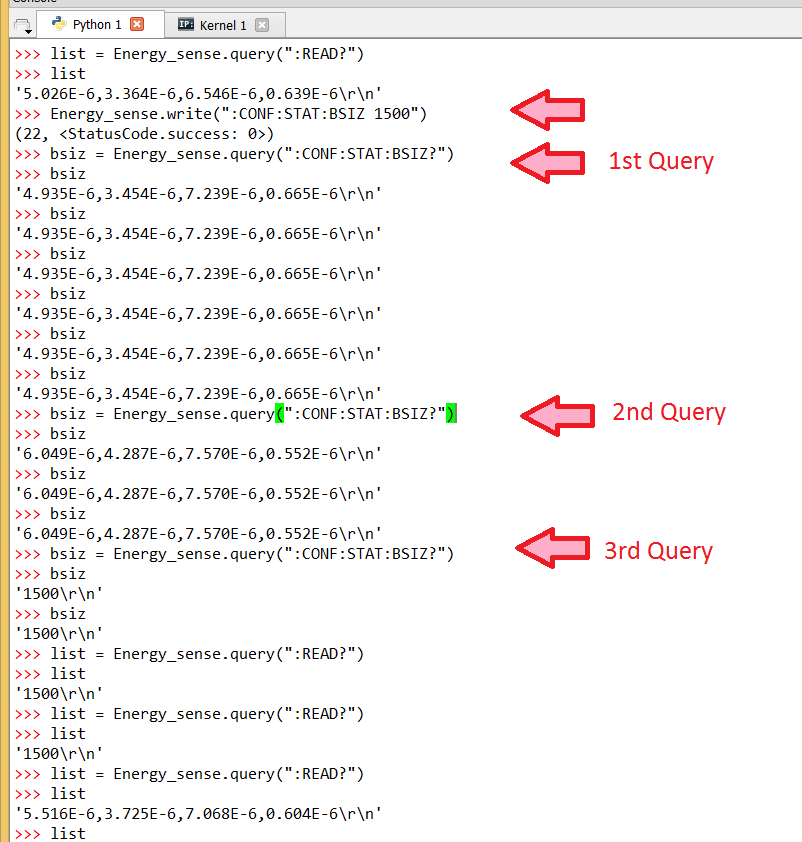 Вывод команды Pyvisa SCPI