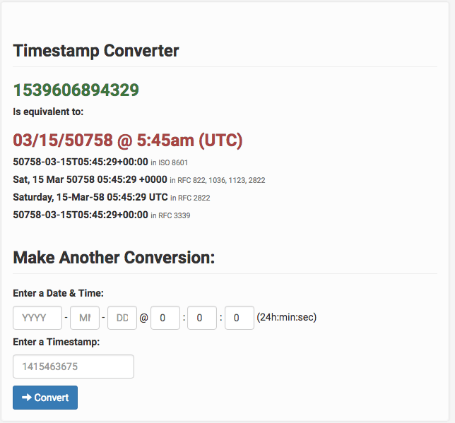 Show timestamp. Show timestamp