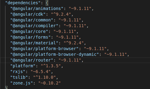 Проверьте изображение моего последнего package.json