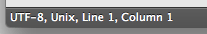 Строка состояния Sublime Text 2