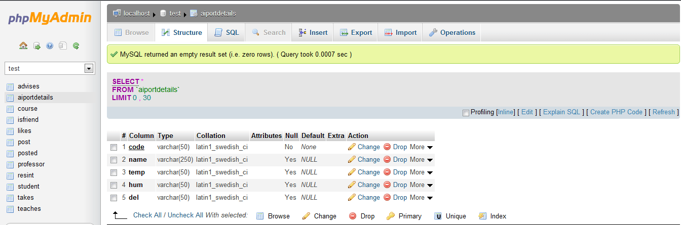 Mysql temporary