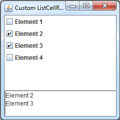 Пример CheckboxListCellRenderer