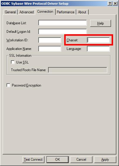 ODBC Charset