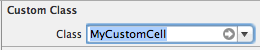 MyCustomCell Class Identity