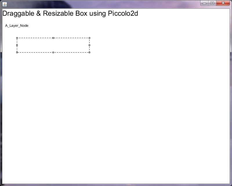 Draggable & Resizable Box, используя Piccolo2d