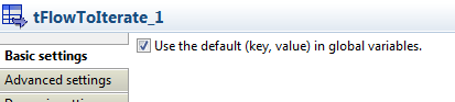 Конфигурация tFlowToIterate