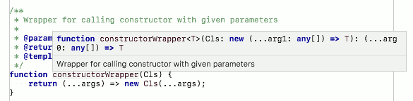 code> функция constructorWrapper <T> (Cls: new (... arg1: any []) => T): (... arg0: any []) => T </ code