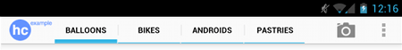 Панель действий на Android 3.0