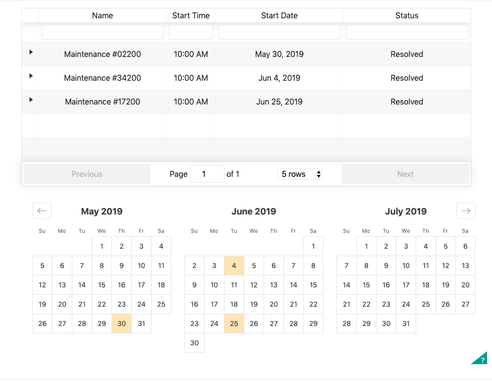 Календарь react. React calendar.