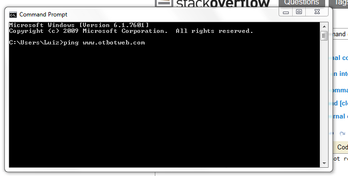 Пинг командной строки