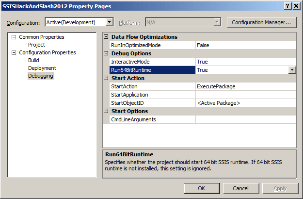 Вкладка отладки, Run64BitRuntime