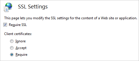 Настройки IIS SSL