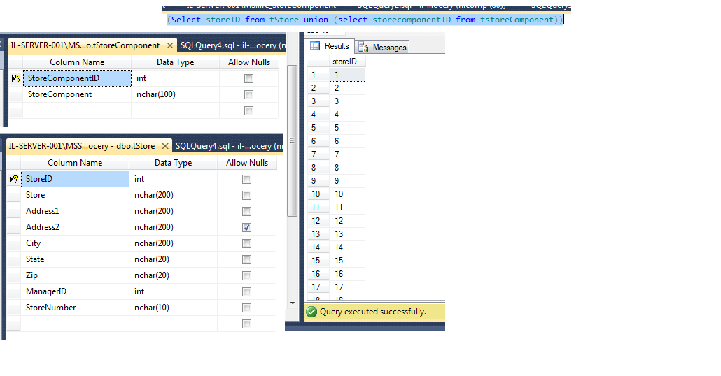 Mysql колонки таблицы
