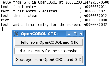 GTK+ от OpenCOBOL, включая обратные вызовы