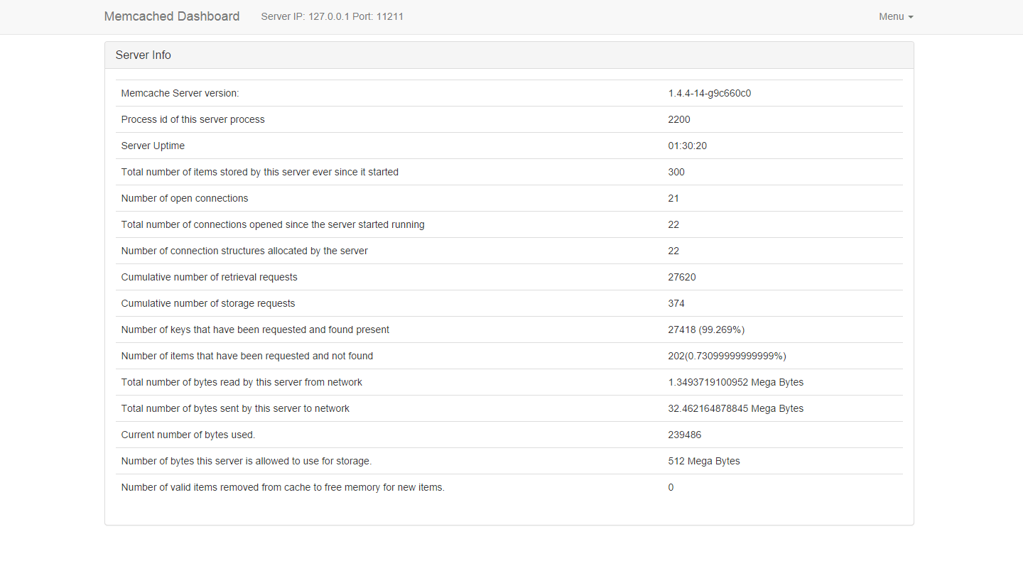 информация о сервере