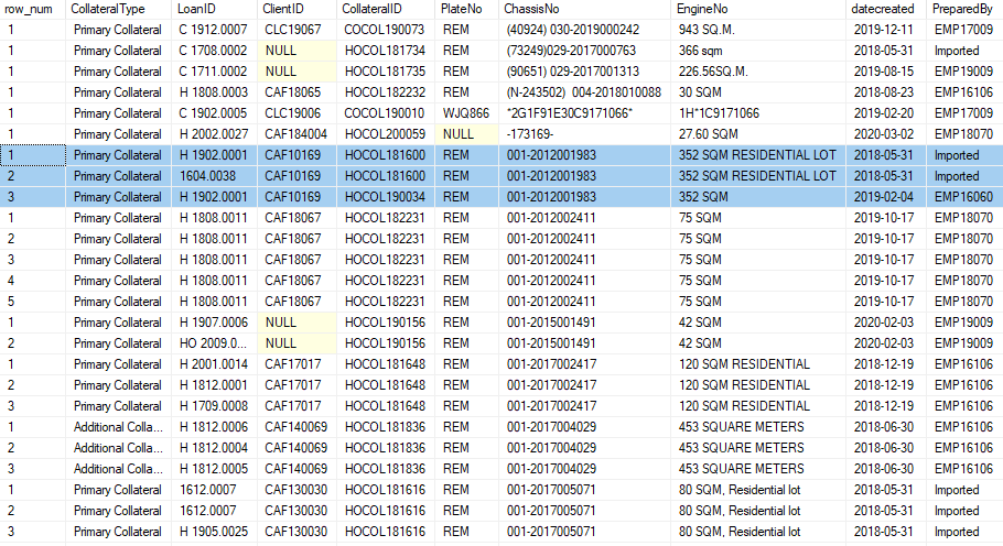 Select row number. Row_number() over (partition by. row_number() over.