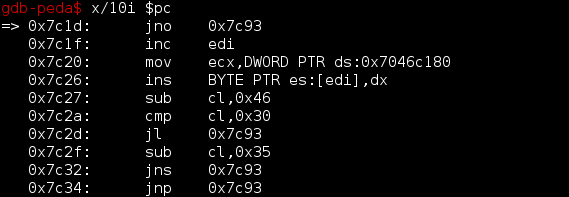 код из GDB