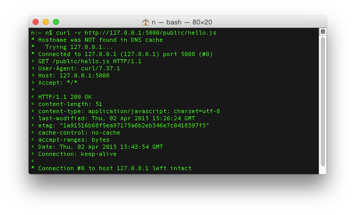 curl -v public / hello.js