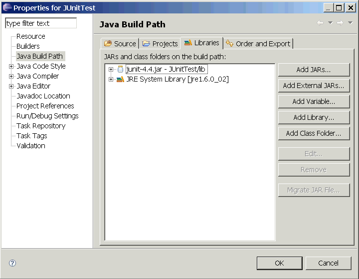 Java Build Path Gui