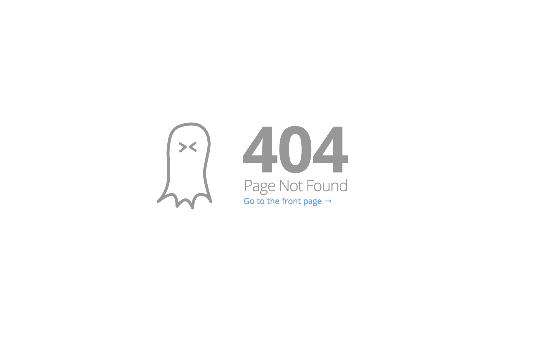 Страница ошибки Ghost 404