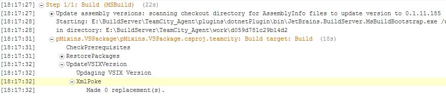 Team City Build Log