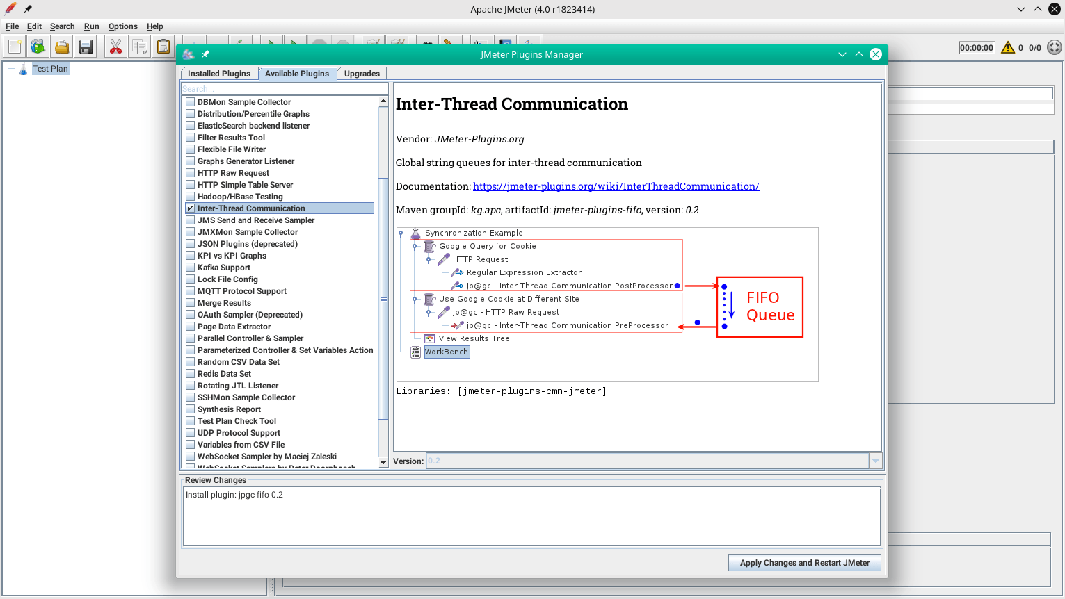 JMeter Install Plugins Manager Интер-Поток Связь