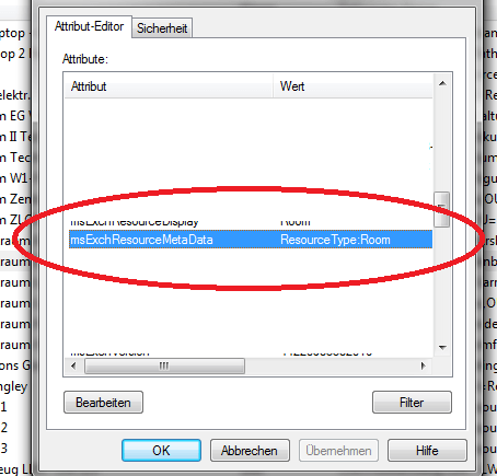 msExchResourceMetaData = ResourceType: Room