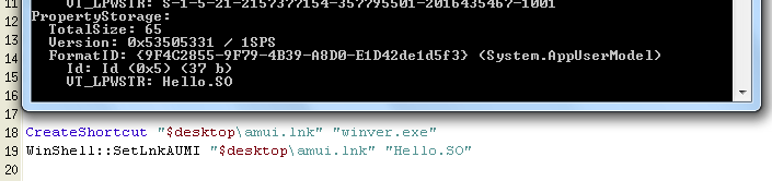 WinShell + lnk dump