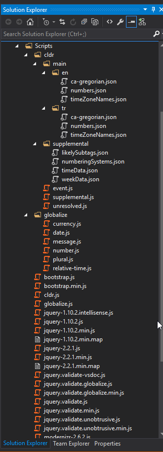 Вы можете увидеть структуру папок <code> Scripts </ code> здесь