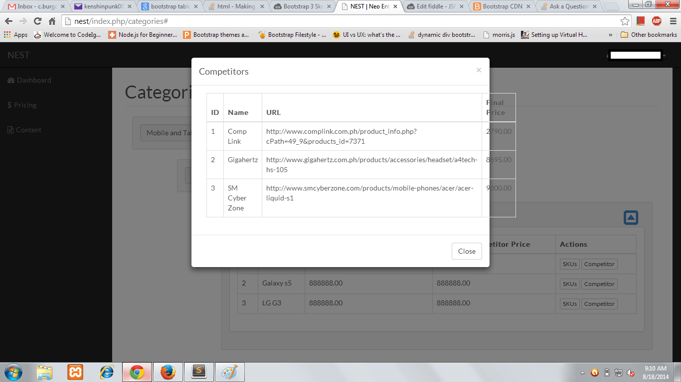 Nested index. Nested index