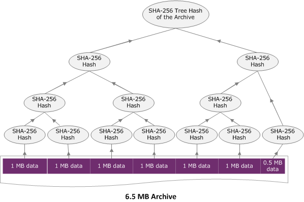 Процедура AWS SHA-256 Tree Hash