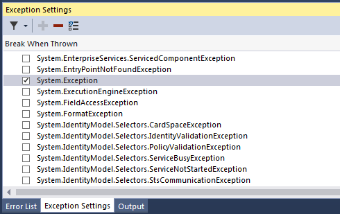 Unhandled exception executing command. Unhandled exception executing command