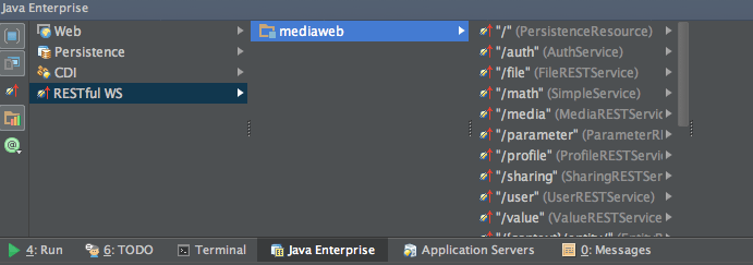 Вкладка Java для предприятий в IntelliJ